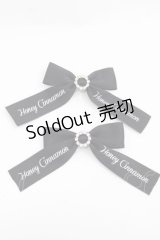Honey Cinnamon / ロゴリボンクリップセット  黒Ｘ白 I-25-11-27-094-LO-AC-SA-ZI