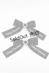Honey Cinnamon / ロゴリボンクリップセット  黒Ｘ白 I-25-11-27-094-LO-AC-SA-ZI