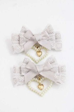 画像1: LIZ LISA / リボンハートクリップセット  ピンクＸ白 I-25-11-27-095-LO-AC-SA-ZI