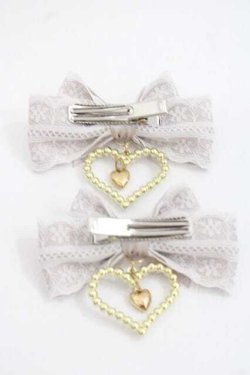 画像2: LIZ LISA / リボンハートクリップセット  ピンクＸ白 I-25-11-27-095-LO-AC-SA-ZI