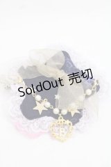 BABY,THE STARS SHINE BRIGHT / 星屑Fantasia 双子の星ネコちゃんのホロスコープ 柄星クリップ  ネイビー I-25-11-27-096-BA-AC-SA-ZI