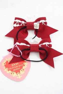 画像2: BABY,THE STARS SHINE BRIGHT / チェリーマーガレットリボンゴム  赤 I-25-11-27-099-BA-AC-SA-ZI