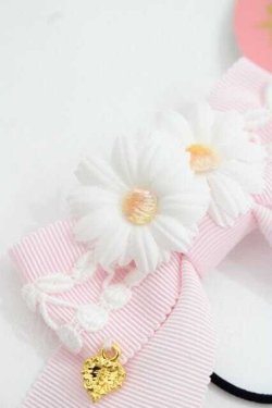 画像3: BABY,THE STARS SHINE BRIGHT / チェリーマーガレットリボンゴム  ピンク I-25-11-27-100-BA-AC-SA-ZI