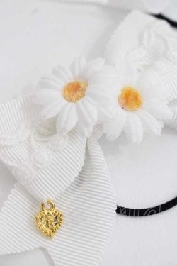 画像3: BABY,THE STARS SHINE BRIGHT / チェリーマーガレットリボンゴム  白 I-25-11-27-101-BA-AC-SA-ZI