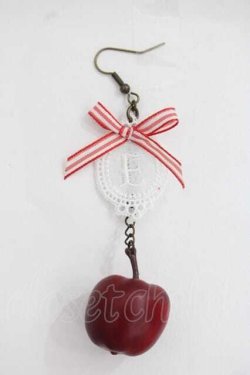 画像1: Emily Temple cute / アップルHOURピアス  レッド I-25-11-27-102-ET-AC-SA-ZI