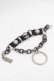 画像1: SEX POT ReVeNGe / スカルチェーンブレスレット  シルバーｘ黒 I-25-11-27-104-SP-AC-SA-ZI (1)