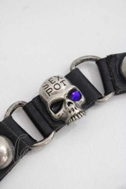 画像2: SEX POT ReVeNGe / スカルチェーンブレスレット  シルバーｘ黒 I-25-11-27-104-SP-AC-SA-ZI