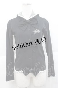 metamorphose / チュールフードスワン刺繍カーディガン  黒Ｘ白 I-25-11-27-014-ME-TO-SA-ZI