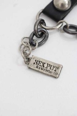 画像3: SEX POT ReVeNGe / スカルチェーンブレスレット  シルバーｘ黒 I-25-11-27-104-SP-AC-SA-ZI
