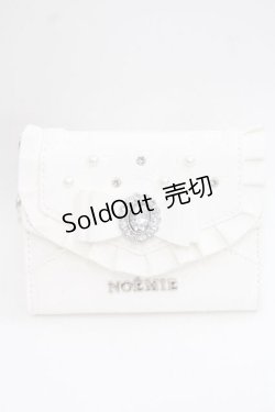 画像1: NOEMIE / ビジューリボンモノグラムウォレット  オフホワイト I-25-11-27-106-LO-TS-SA-ZI