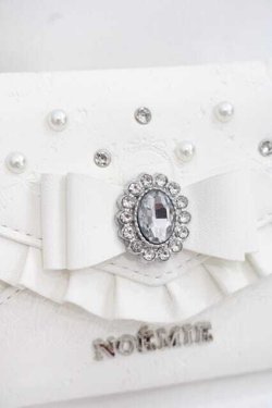 画像4: NOEMIE / ビジューリボンモノグラムウォレット  オフホワイト I-25-11-27-106-LO-TS-SA-ZI