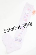 BABY,THE STARS SHINE BRIGHT / 星屑Fantasia 双子の星ネコちゃんのホロスコープ 柄オーバーニーソックス  ラベンダー I-25-11-27-107-BA-ZA-SA-ZI
