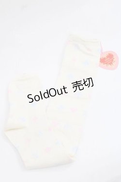 画像1: BABY,THE STARS SHINE BRIGHT / HEART TRUMPオーバーニーソックス  アイボリー I-25-11-27-108-BA-ZA-SA-ZI