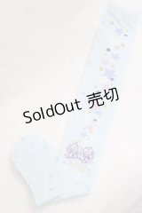 BABY,THE STARS SHINE BRIGHT / 星屑Fantasia 双子の星ネコちゃんのホロスコープ 柄オーバーニーソックス  サックス I-25-11-27-109-BA-ZA-SA-ZI