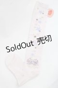 BABY,THE STARS SHINE BRIGHT / 星屑Fantasia 双子の星ネコちゃんのホロスコープ 柄オーバーニーソックス  ピンク I-25-11-27-110-BA-ZA-SA-ZI