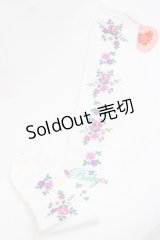 BABY,THE STARS SHINE BRIGHT / Garden Flower柄オーバーニーソックス  アイボリー I-25-11-27-111-BA-ZA-SA-ZI