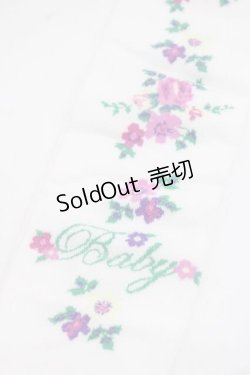 画像3: BABY,THE STARS SHINE BRIGHT / Garden Flower柄オーバーニーソックス  アイボリー I-25-11-27-111-BA-ZA-SA-ZI