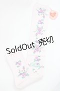 BABY,THE STARS SHINE BRIGHT / Garden Flower柄オーバーニーソックス  ピンク I-25-11-27-114-BA-ZA-SA-ZI