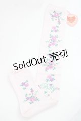 BABY,THE STARS SHINE BRIGHT / Garden Flower柄オーバーニーソックス  ピンク I-25-11-27-114-BA-ZA-SA-ZI
