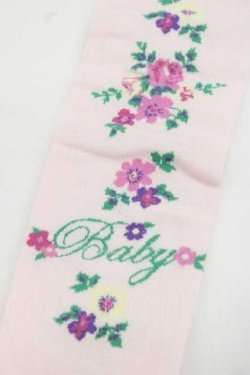 画像3: BABY,THE STARS SHINE BRIGHT / Garden Flower柄オーバーニーソックス  ピンク I-25-11-27-114-BA-ZA-SA-ZI