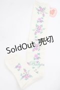 BABY,THE STARS SHINE BRIGHT / Garden Flower柄オーバーニーソックス  アイボリー I-25-11-27-115-BA-ZA-SA-ZI