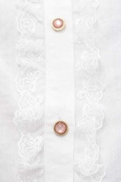 画像4: To Alice / ヴィンテージドールブラウス L 白Ｘピンク I-25-11-27-001-LO-BL-SA-ZI