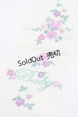 画像3: BABY,THE STARS SHINE BRIGHT / Garden Flower柄オーバーニーソックス  アイボリー I-25-11-27-115-BA-ZA-SA-ZI