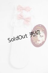To Alice / ヴィンテージドールソックス  白Ｘピンク I-25-11-27-116-LO-ZA-SA-ZI
