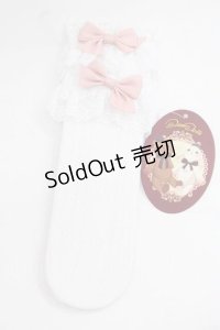 To Alice / ヴィンテージドールソックス  白Ｘピンク I-25-11-27-116-LO-ZA-SA-ZI
