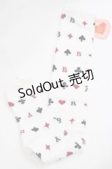 BABY,THE STARS SHINE BRIGHT / HEART TRUMPオーバーニーソックス  白 I-25-11-27-117-BA-ZA-SA-ZI