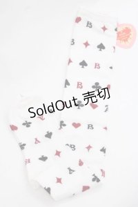 BABY,THE STARS SHINE BRIGHT / HEART TRUMPオーバーニーソックス  白 I-25-11-27-117-BA-ZA-SA-ZI