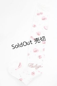 BABY,THE STARS SHINE BRIGHT / KiraKira Parfait柄オーバーニーソックス  白 I-25-11-27-119-BA-ZA-SA-ZI