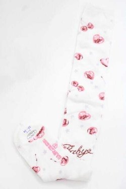 画像2: BABY,THE STARS SHINE BRIGHT / KiraKira Parfait柄オーバーニーソックス  白 I-25-11-27-119-BA-ZA-SA-ZI