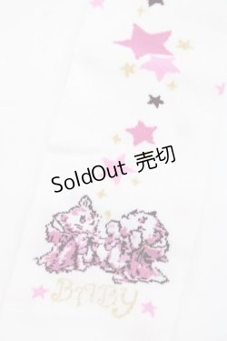 画像3: BABY,THE STARS SHINE BRIGHT / 星屑Fantasia 双子の星ネコちゃんのホロスコープ 柄オーバーニーソックス  白 I-25-11-27-120-BA-ZA-SA-ZI