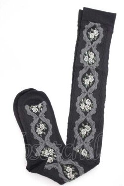 画像2: m petit by misako / ローズオーバーニー  黒 I-25-11-27-124-LO-ZA-SA-ZI