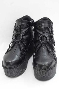 YOSUKE / ハーネスデザインブーツ L 黒 I-25-11-27-125-PU-SH-SA-ZI