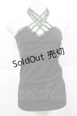 Qutie Frash / クロスキャミ  黒Ｘ緑 I-25-11-27-018-QU-TS-SA-ZI