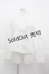 MAM / アリスウサギ釦ブラウス  白 I-25-11-27-002-LO-BL-SA-ZI