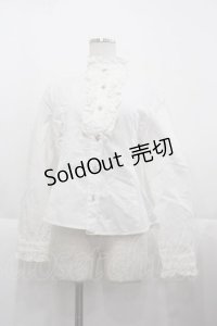 MAM / アリスウサギ釦ブラウス  白 I-25-11-27-002-LO-BL-SA-ZI