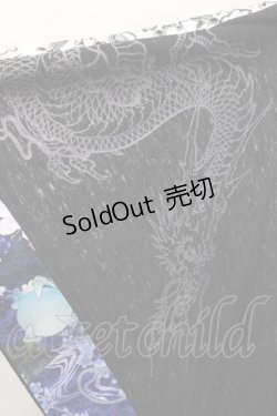 画像4: Qutie Frash / メッシュ切り替え着物袖カーディガン  黒Ｘ青 I-25-11-27-019-QU-BL-SA-ZI