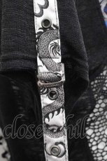 画像5: Qutie Frash / メッシュ切り替え着物袖カーディガン  黒Ｘ青 I-25-11-27-019-QU-BL-SA-ZI (5)