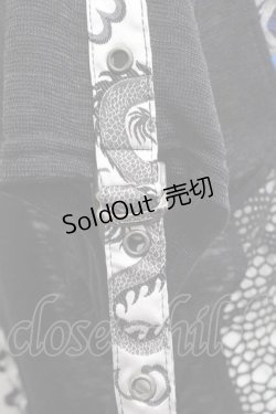 画像5: Qutie Frash / メッシュ切り替え着物袖カーディガン  黒Ｘ青 I-25-11-27-019-QU-BL-SA-ZI