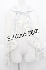 PINK HOUSE / 配色フリル使いフードブラウス  アイボリーＸブルー I-25-11-27-022-LO-BL-SA-ZI