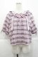 画像1: PINK HOUSE / オリジナルチェック半袖ブラウス  ピンクチェック I-25-11-27-023-LO-BL-SA-ZI (1)