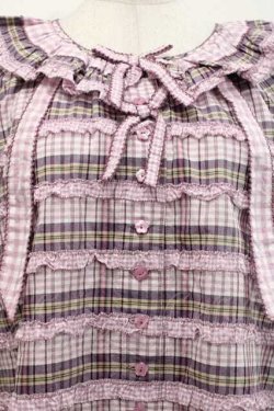 画像3: PINK HOUSE / オリジナルチェック半袖ブラウス  ピンクチェック I-25-11-27-023-LO-BL-SA-ZI