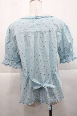 画像2: PINK HOUSE / ドット柄半袖ブラウス  サックス I-25-11-27-024-LO-BL-SA-ZI