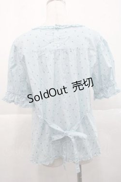 画像2: PINK HOUSE / ドット柄半袖ブラウス  サックス I-25-11-27-024-LO-BL-SA-ZI