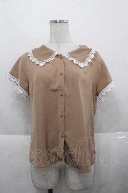 画像1: an another angelus / レース使いビッグカラーブラウス  ベージュ I-25-11-27-004-CA-BL-SA-ZI