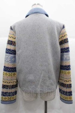 画像2: PINK HOUSE / 袖ボーダーカウチン  サックス I-25-12-02-044-LO-JA-SA-ZI