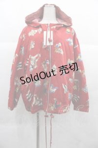 NATURE TRAIL / リバーシブルセーラークマ柄ジャケット M レッド I-25-12-02-045-LO-CO-SA-ZI